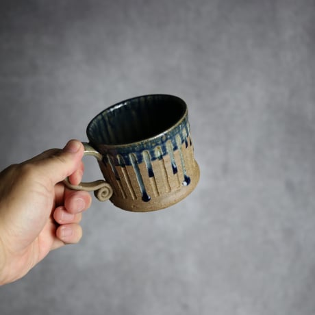 マグカップ1 呉須釉 やちむん 陶器 仁陶器工房:7023037