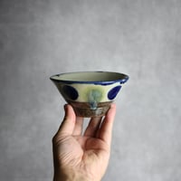 4寸マカイ1 呉須 緑釉 点打 やちむん 陶器 漂窯:7010010