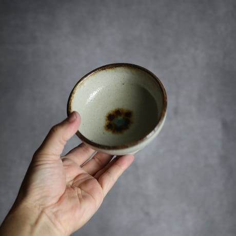 3.5寸 高杯鉢1 印花 やちむん 陶器 榮一工房:7013157※高台ヒビ