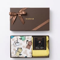 【ギフトセット】Dieffe Kinloch/タオルハンカチ&Adrian/color socks