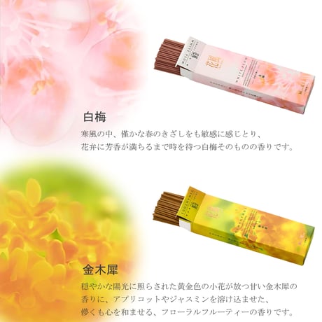 ご進物お線香セット 花風 ６種入り 102 花橘 カーネーション ラベンダー 花菖蒲 白梅 金木犀 微煙香 煙が少ないお線香