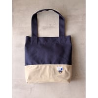 SUCKER TOTE BAG -NAVY×IVORY-