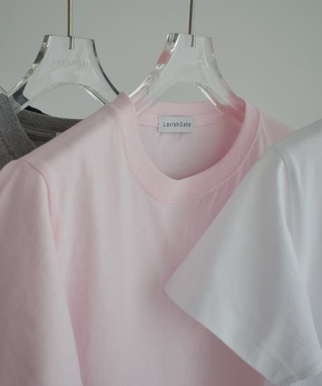 nh-tops-02348 6.2 oz Compact Plain T-Shirt White Gray Black Navy Pink Red