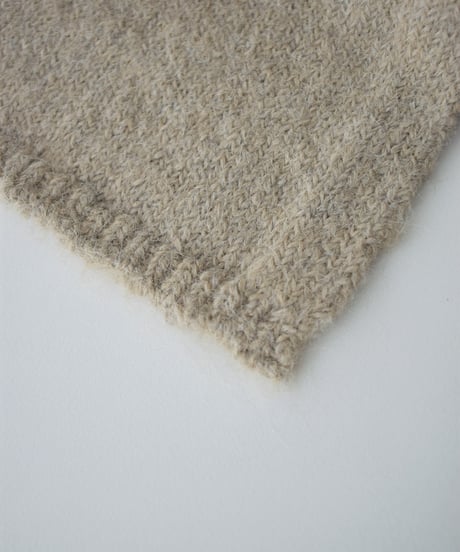 muffler-02026 Wool Blend Hooded Scarf Beige Brown Gray Black