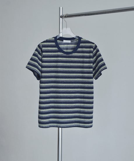 nh-tops-02628　 Multi-Stripe Loose T-Shirt　 Navy