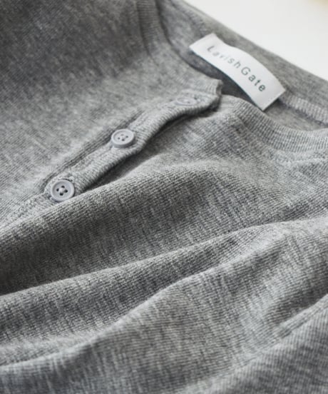 nh-tops-02625 Henley Neck Compact Tee Off White Gray Navy