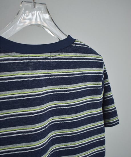 nh-tops-02628　 Multi-Stripe Loose T-Shirt　 Navy