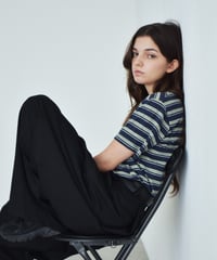 nh-tops-02628　 Multi-Stripe Loose T-Shirt　 Navy
