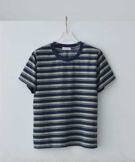 nh-tops-02628　 Multi-Stripe Loose T-Shirt　 Navy