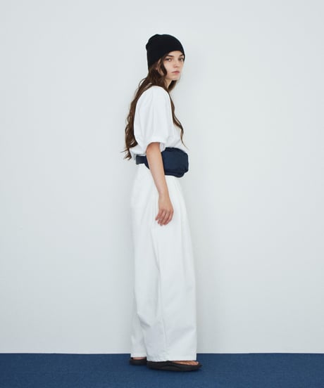 tops-02619U 8.1oz Oversized Plain T-Shirt White Black