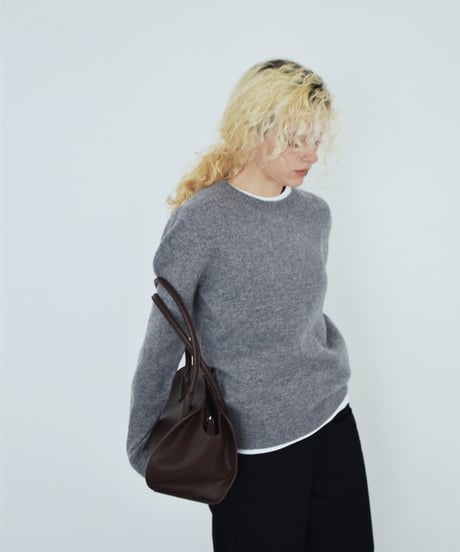 knit-02399 Wool Crew Neck Knit LightBlue Blue Mint Red Lavender Gray