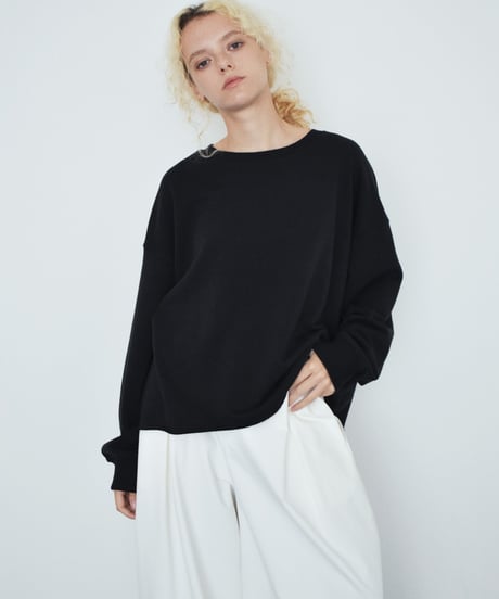 nh-tops-02637 Layered-Look Cut Sewn Top Lavender Charcoal