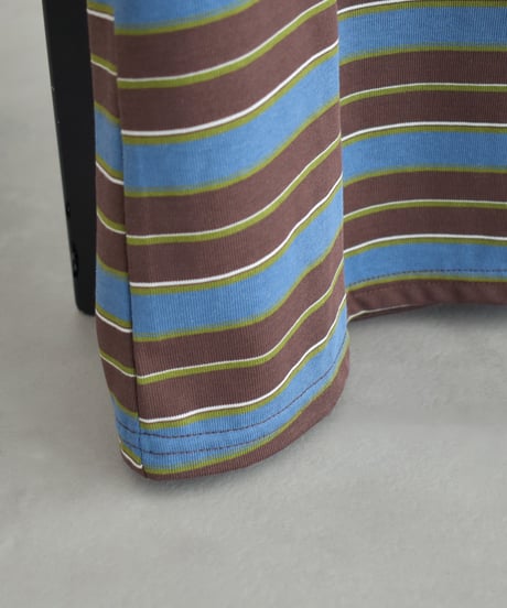 nh-tops-02615 Multi-Stripe T-Shirt Brown × Blue