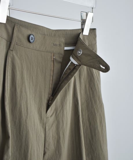 bottoms-02337 Waist Design Cocoon Pants Khaki Black