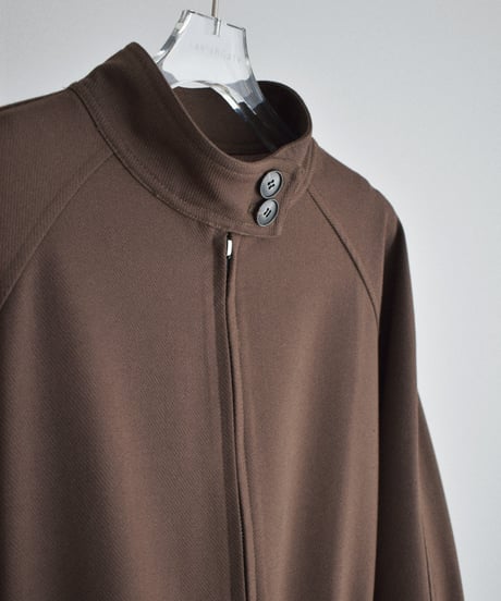 outer-02103 Wool Blend Raglan Zip Blouson Brown Black