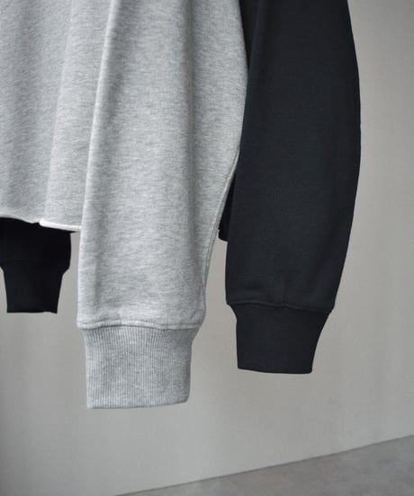 nh-tops-02637 Layered-Look Cut Sewn Top Lavender Charcoal