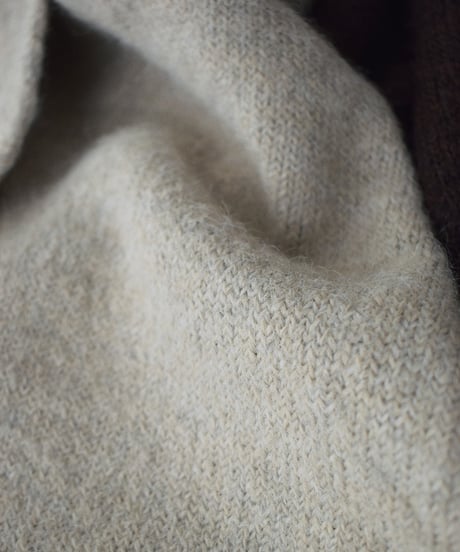 muffler-02026 Wool Blend Hooded Scarf Beige Brown Gray Black