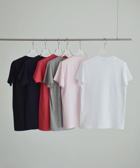 nh-tops-02348 6.2 oz Compact Plain T-Shirt White Gray Black Navy Pink Red