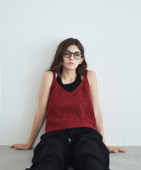 nh-knit-02386    Knit Bustier    Red  Off-White  Gray Black