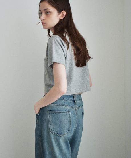 nh-tops-02462 　6.2 oz Cropped Compact Solid T-shirt White Gray Black Navy Pink Red