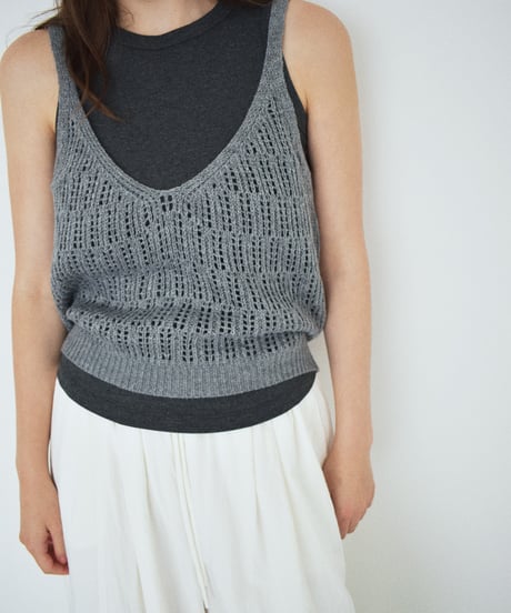 nh-tops-02618     Rib Tank Top     Black  Light Gray  Dark Gray  Red  White