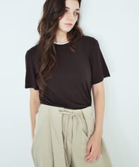nh-tops-02626 Soft Touch Bicolor T-Shirt Brown Navy
