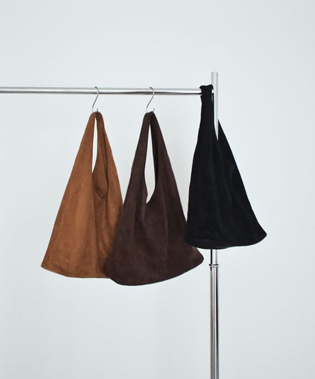 nh-bag2-02683 Fake Suede Tote Bag Camel Brown Black