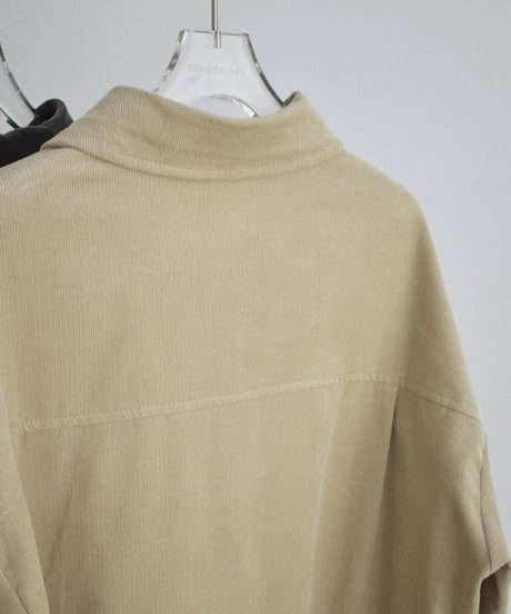 tops-02634 Corduroy Overshirt Beige Khaki