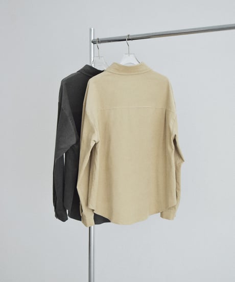 tops-02634 Corduroy Overshirt Beige Khaki