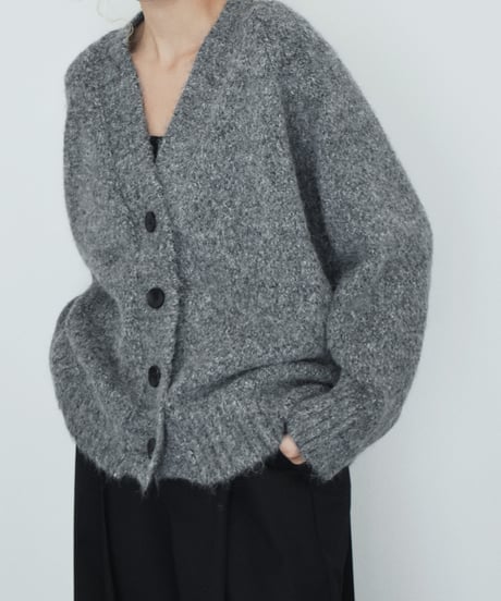 knit-02397 Over Knit Cardigan Pink Brown Blue Gray
