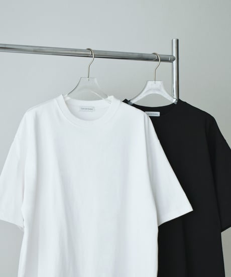 tops-02619U 8.1oz Oversized Plain T-Shirt White Black