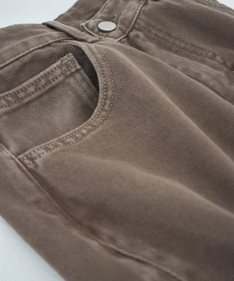bottoms-02333 Loose Denim Pants Brown