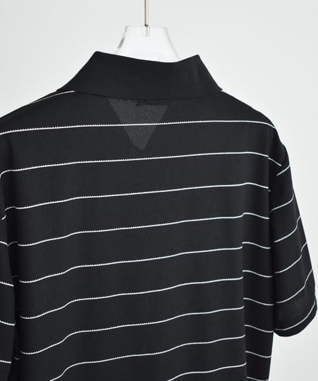 nh-tops-02624 Border Polo Top Black