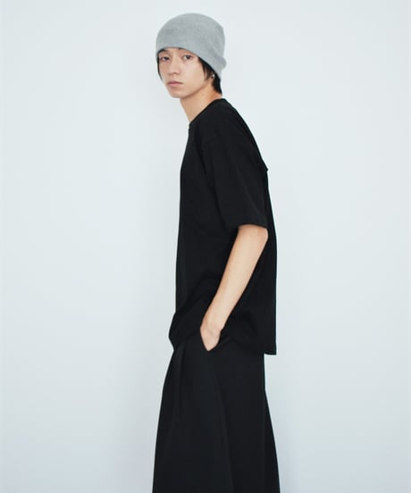 tops-02619U 8.1oz Oversized Plain T-Shirt White Black
