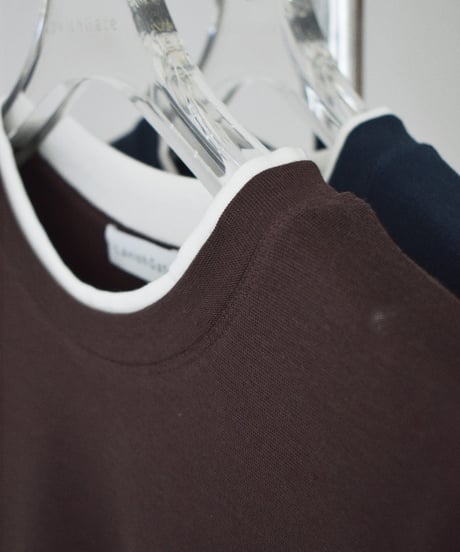 nh-tops-02626 Soft Touch Bicolor T-Shirt Brown Navy