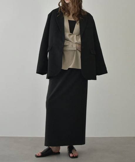 tops-12012　Skipper Shirt (Can be worn as a set) 　Mocha Beige Black
