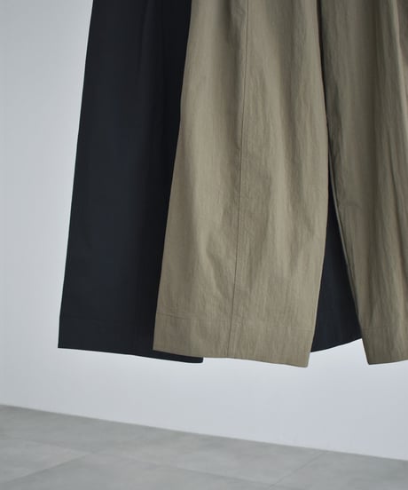 bottoms-02337 Waist Design Cocoon Pants Khaki Black