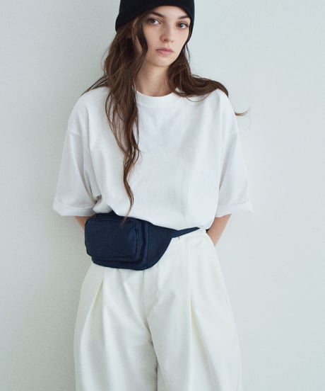 tops-02619U 8.1oz Oversized Plain T-Shirt White Black