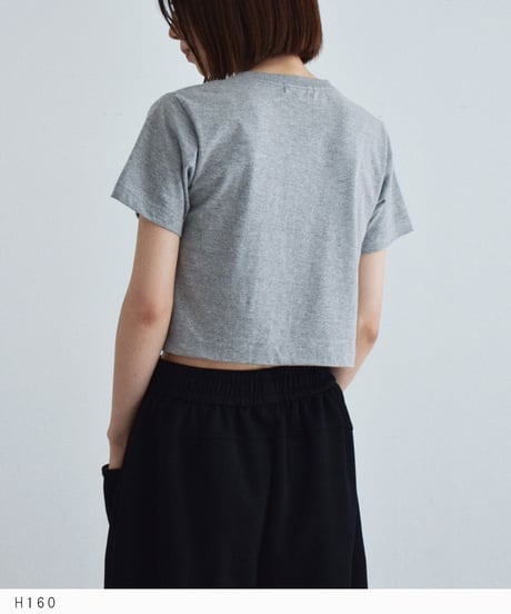 nh-tops-02462 　6.2 oz Cropped Compact Solid T-shirt White Gray Black Navy Pink Red