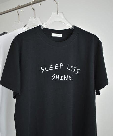 nh-tops-02621 Text Logo T-Shirt White Charcoal Black