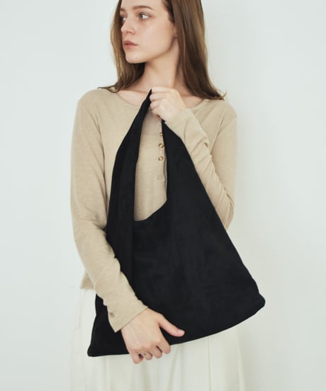 nh-bag2-02683 Fake Suede Tote Bag Camel Brown Black