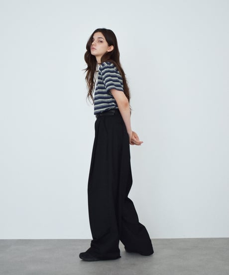 nh-tops-02628　 Multi-Stripe Loose T-Shirt　 Navy