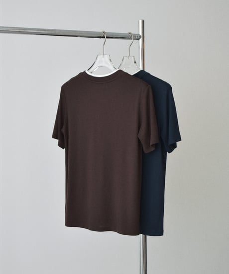 nh-tops-02626 Soft Touch Bicolor T-Shirt Brown Navy