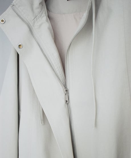 outer-02105 Stand Collar Balloon Blouson Ecru Brown Black