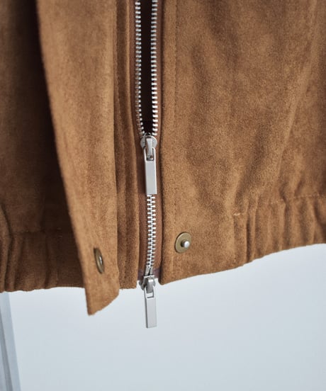 outer-02104 Suede-like Stand Blouson Camel Gray
