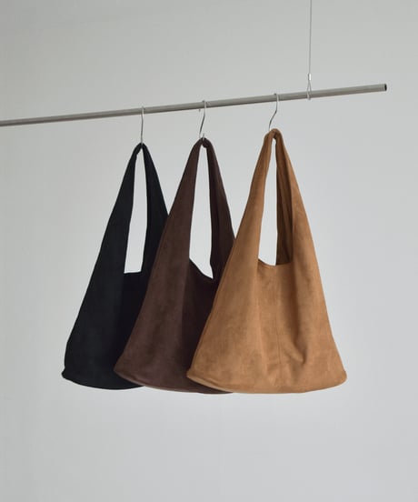 nh-bag2-02683 Fake Suede Tote Bag Camel Brown Black