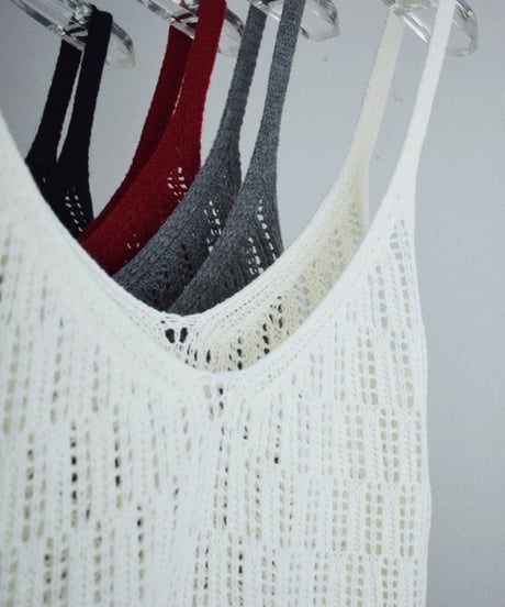 nh-knit-02386    Knit Bustier    Red  Off-White  Gray Black