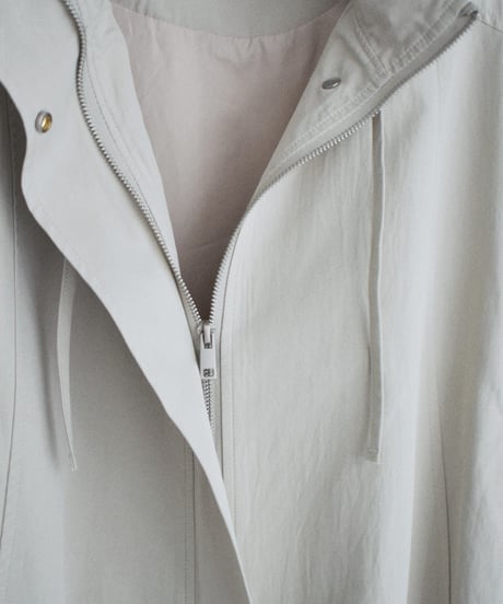 outer-02105 Stand Collar Balloon Blouson Ecru Brown Black