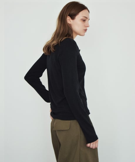 nh-tops-02629 Henley Neck Long T-Shirt Beige Brown Dark Gray
