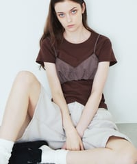 nh-tops-02623 Compact Fit T-Shirt White Brown